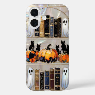 Étui pour téléphone Halloween Chat Fantôme Étagère