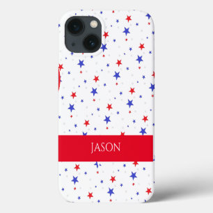 Étui pour téléphone iPhone avec étoiles patriotiqu