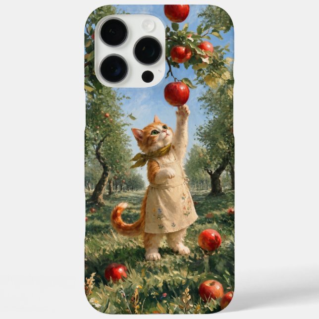Étui pour téléphone Marron Autumn Apple Tree Kitte (Verso)