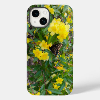 Étui pour téléphone Papillon et fleurs jaunes