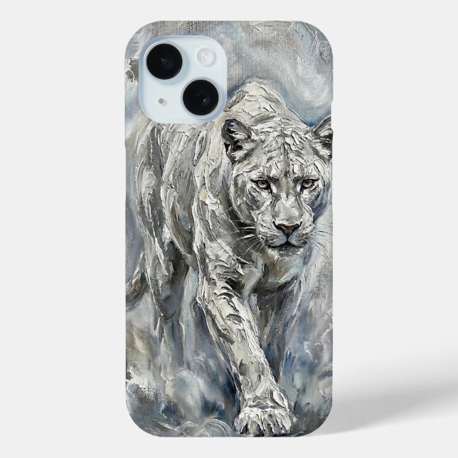Étui pour téléphone White Panther – Collection Eth (Verso)