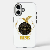 Étui RISE Gold Phoenix Motivational pour iPhone 16