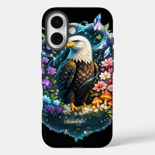 Étui robuste pour iPhone 16 Aigle chauve mystique