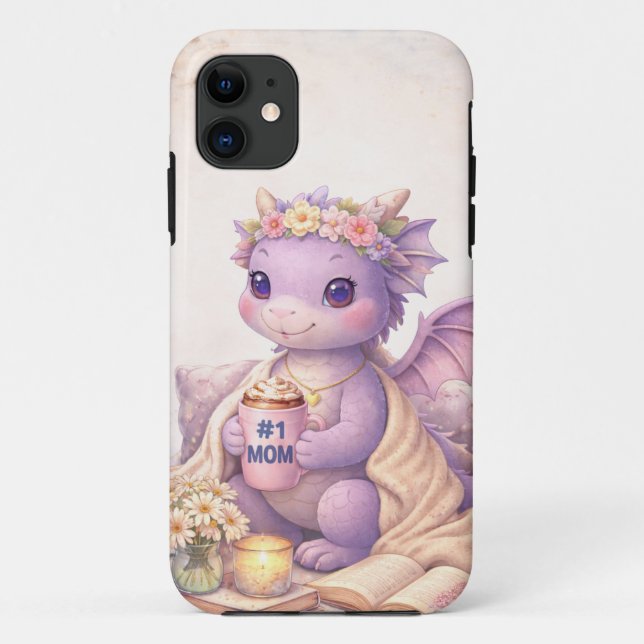 Étui robuste pour iPhone Maman Dragon Cosy (Dos)
