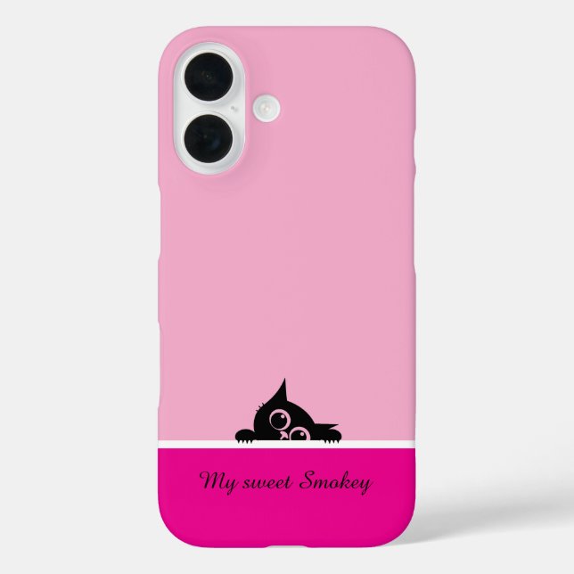 Étui rose pour iPhone avec motif de chaton mignon (Verso)