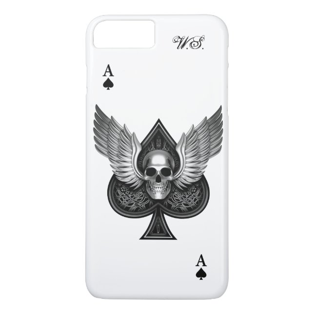 Étui Skull Ace de pique pour iPhone 7 Plus (Dos)
