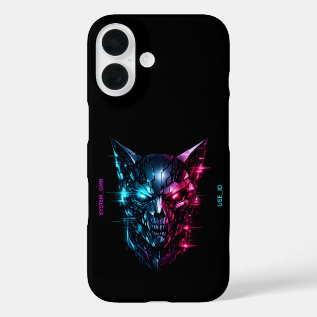 Étui SYSTEM_GMR Cyberpunk Glitch Skull Résistant  (Verso)