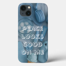 Étui téléphone esthétique bleu moderne
