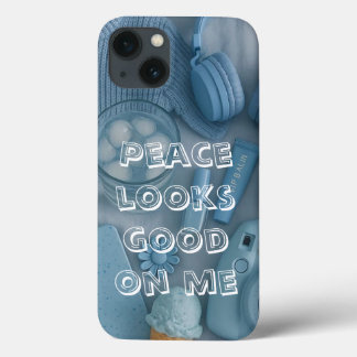 Étui téléphone esthétique bleu moderne