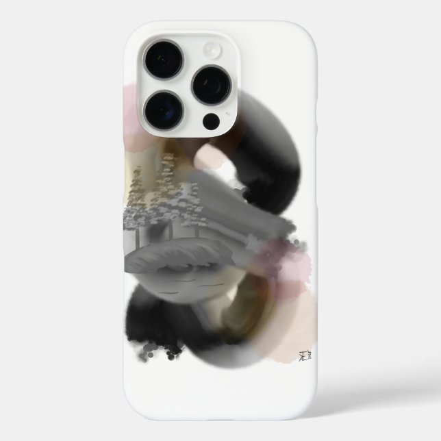 Étui téléphonique minimaliste Art Abstrait iPhone  (Verso)