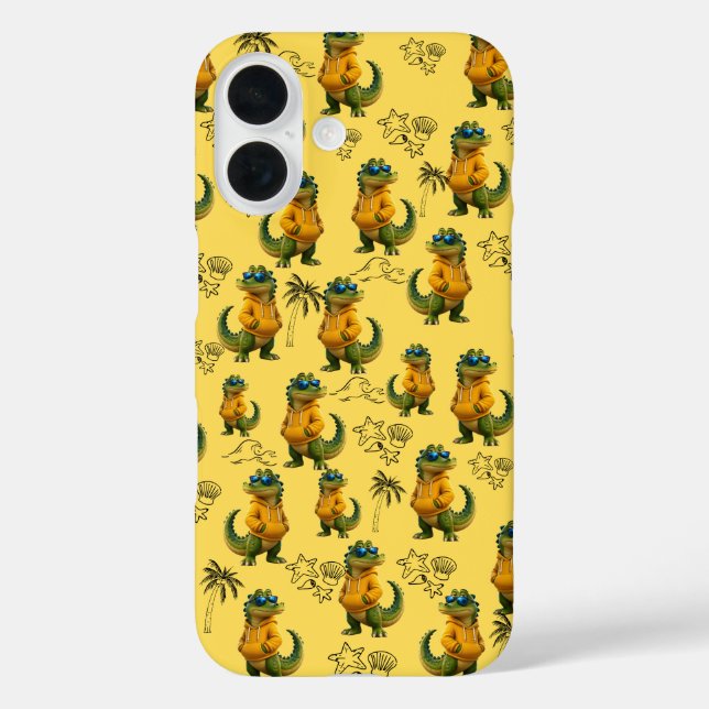 Étui tropical Cool Sandy Crocodile pour BeiPhone / (Verso)