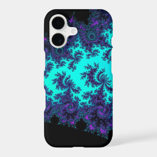 Étui Turquoise Violet Fractal Lace pour iPhone X