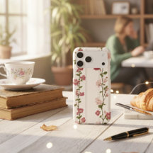 Étui vintage floral pour iPhone 17