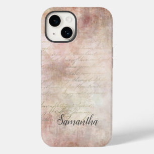 Étui vintage rose rose shabby chic Monogram Case-M