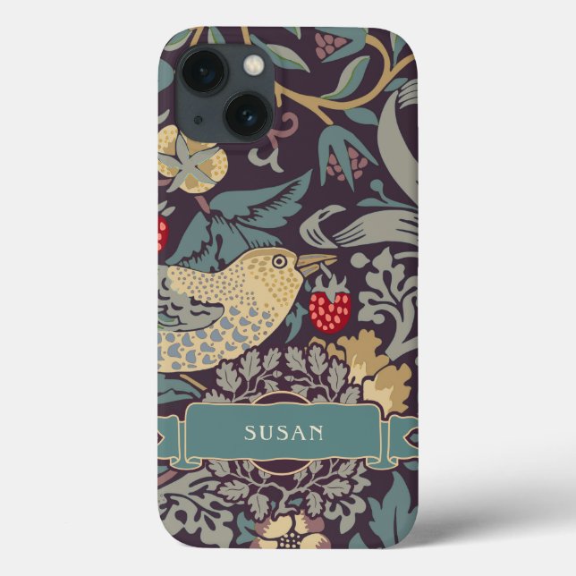 Étui William Morris Strawberry Thief pour iPhone C (Verso)