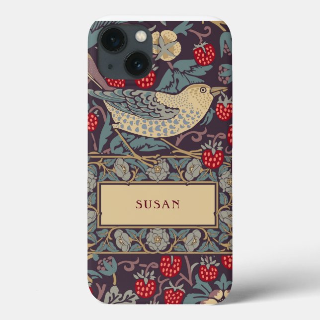 Étui William Morris Strawberry Thief pour iPhone C (Verso)