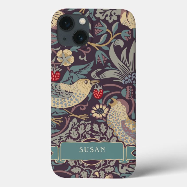 Étui William Morris Strawberry Thief pour iPhone C (Verso)