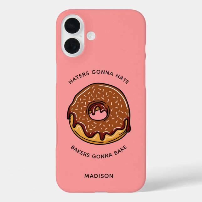 Étuis de téléphone DONUT avec nom personnalisé, te (Verso)