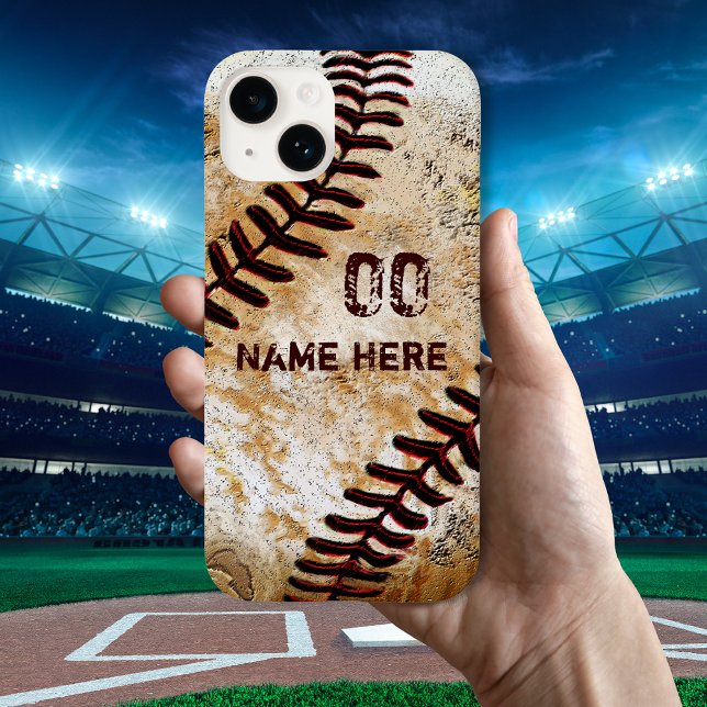 Étuis de téléphone personnalisés de baseball vinta (Créateur téléchargé)