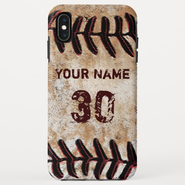 Étuis iPhone de baseball personnalisés du plus réc (Dos)