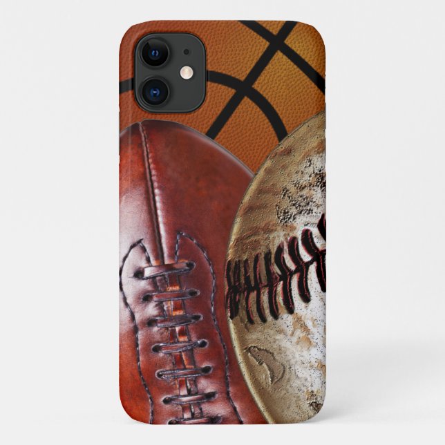 Étuis iPhone de sport Basketball, Football, Baseba (Dos)
