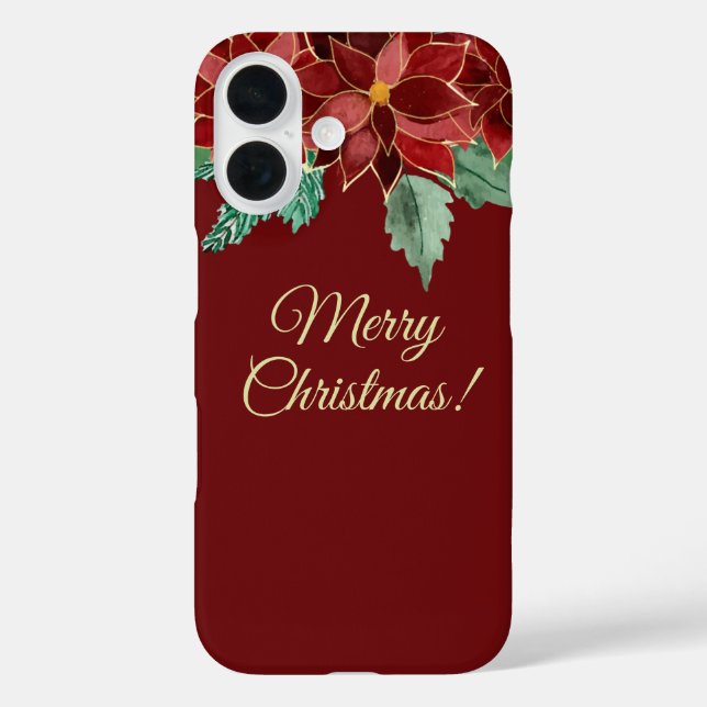 Étuis iPhone Poinsettia Joyeux Noël (Verso)