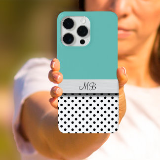 Étuis pour dames à la mode avec motif à pois monog