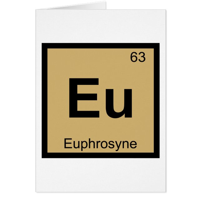 Eu - Euphrosyne Grâces Chimie Tableau Périodique (Devant)
