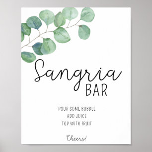 Eucalyptus - Affiche de bar à sangria