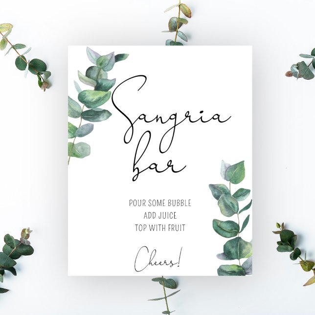 Eucalyptus - Affiche de bar à sangria (Créateur téléchargé)