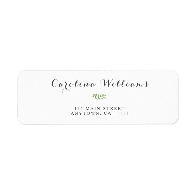 Eucalyptus Aquarelle Moderne Retours Étiquettes d' (Devant)