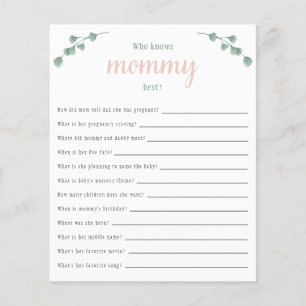 Eucalyptus Baby shower Qui Connaît Mommy Meilleur