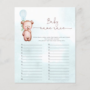 Eucalyptus Bear Baby Name Race Baby shower Jeu