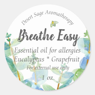 Eucalyptus Bee Essentiel Étiquette d'aromathérapie