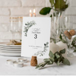Eucalyptus botanique élégant numéro de table maria<br><div class="desc">Eucalyptus botanique élégante arche moderne simple design mariage décor numéro de table design signe de bienvenue.</div>