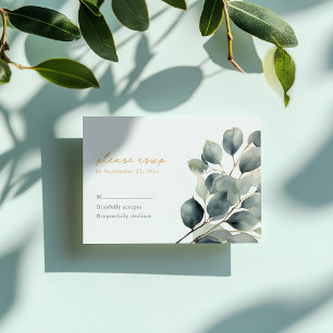 Eucalyptus branche verte feuilles mariage rsvp car