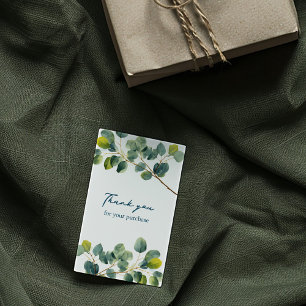 Eucalyptus branche verte merci carte boîtier