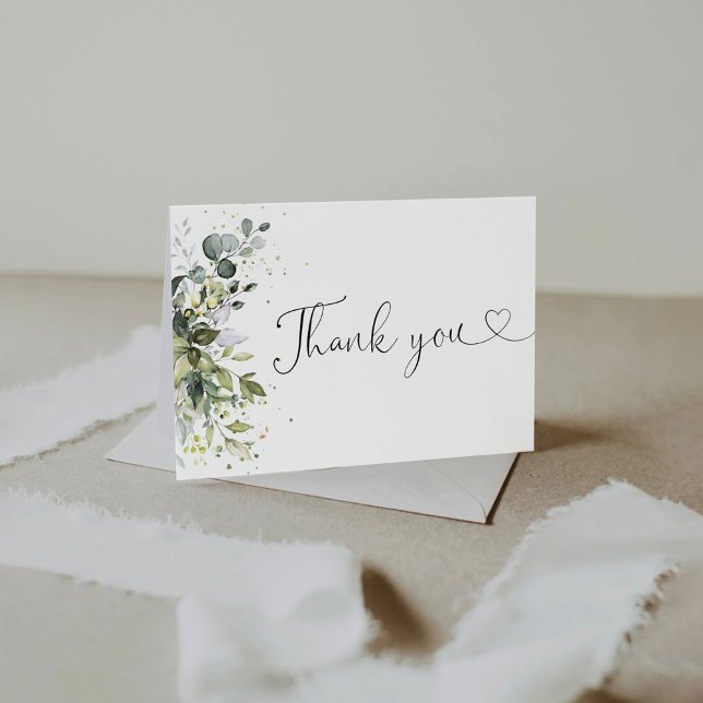 Eucalyptus Carte de remerciements Floral (Créateur téléchargé)