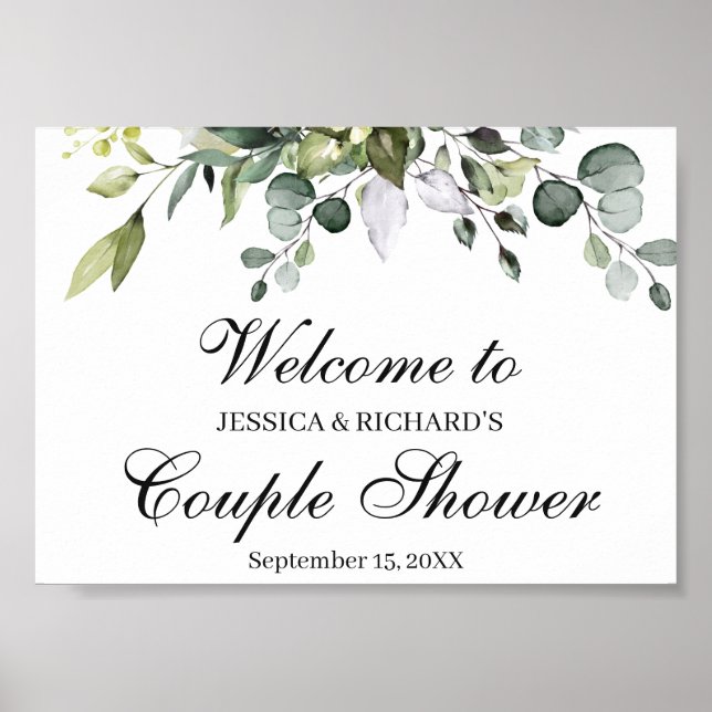 Eucalyptus Douche Couple Welcome Poster (Devant)