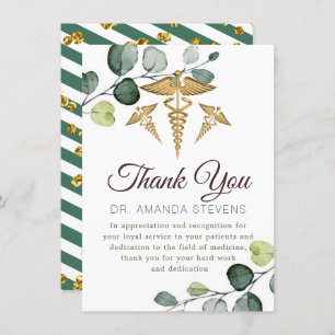 Eucalyptus Elégant Docteur   Carte de remerciement