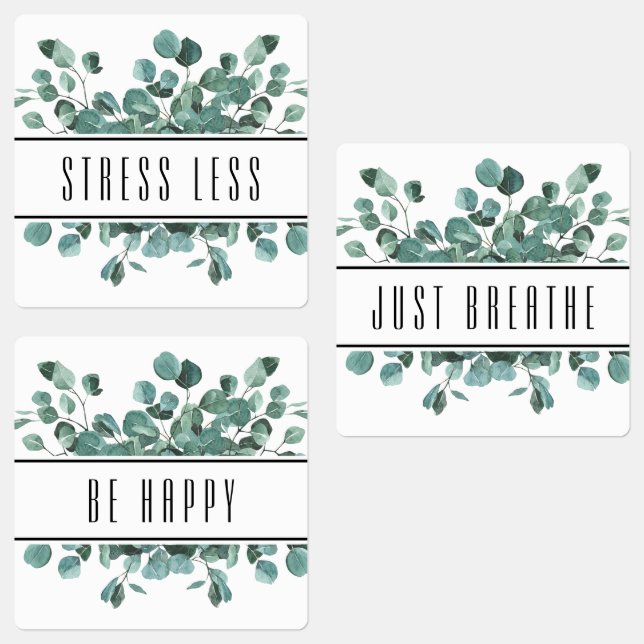 Eucalyptus Essential Étiquettes de la bouteille à  (Groupe)