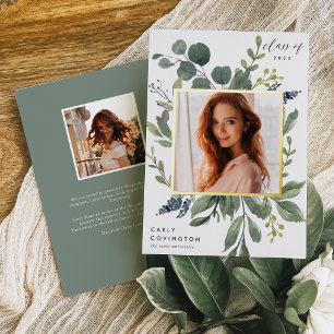 Eucalyptus & Faire-part de graduation des huiles d