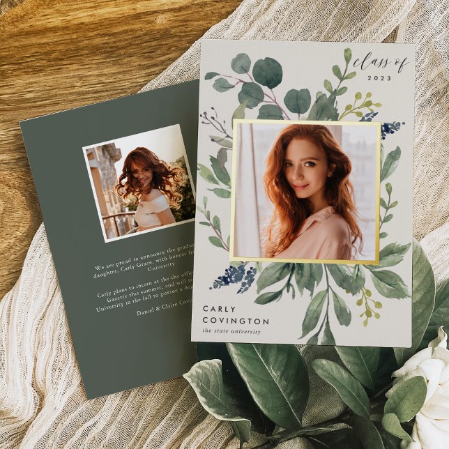 Eucalyptus & Faire-part de graduation des huiles d (Créateur téléchargé)