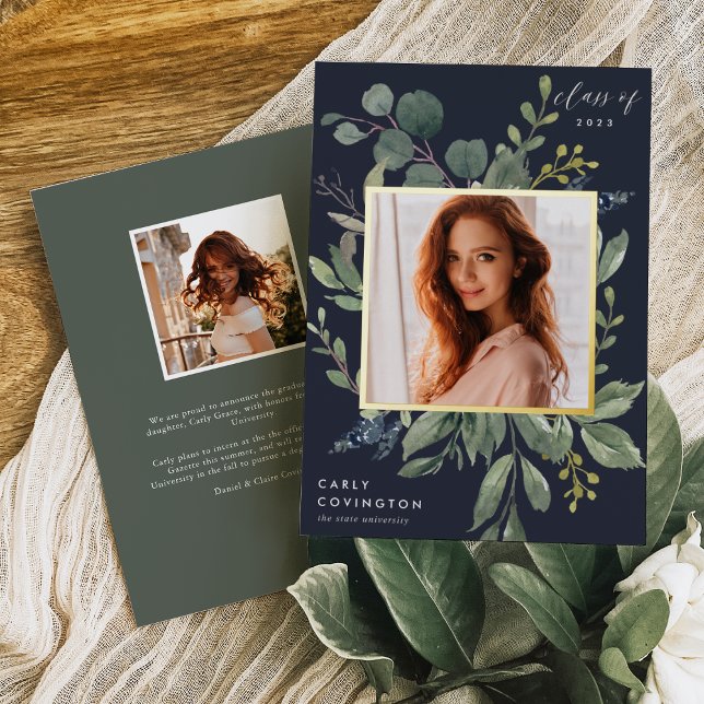 Eucalyptus & Faire-part de graduation des huiles d (Créateur téléchargé)