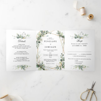 Eucalyptus Faire-part de mariage botanique