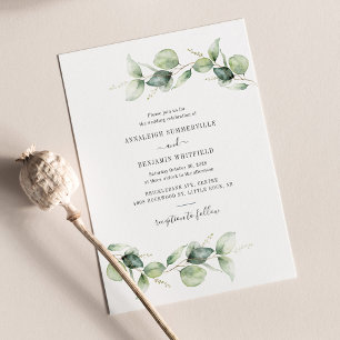 Eucalyptus Faire-part de mariage de feuillage