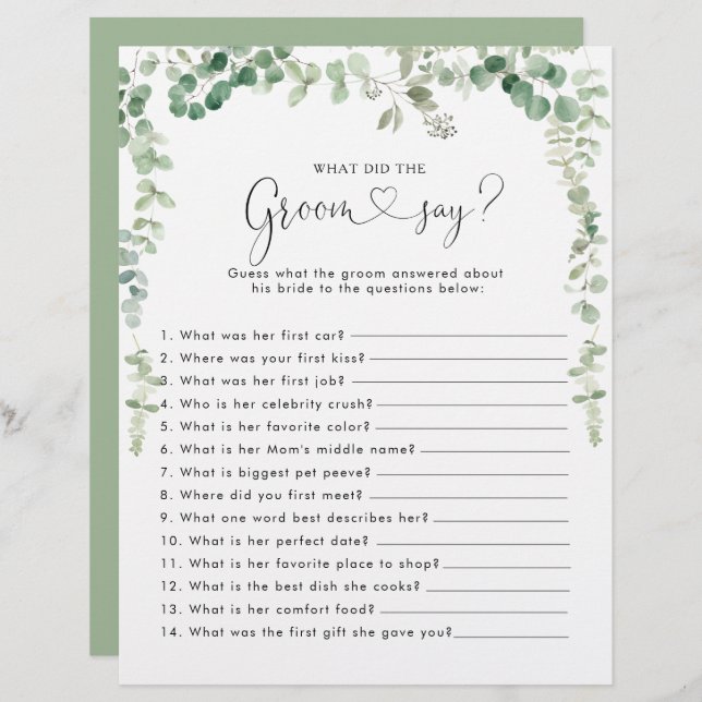 Eucalyptus Fête des mariées Qu'est-ce que la chamb (Devant / Derrière)