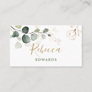 Eucalyptus Feuille Gold Floral Place carte