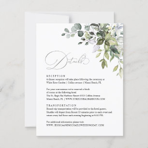 Eucalyptus Feuille Greenery Mariage Détails Carte