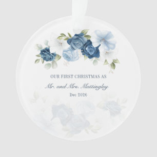 Eucalyptus Floral Succulent Couples Bleu Poussiére